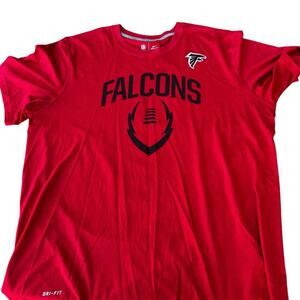 Nike men’s size XL, FALCONS T-shirt, red, DRI-FIT crewneck.